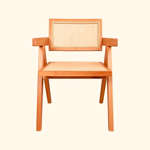 Silla Beige de madera con Bejuco 2 ANT (precio por 2 unidades)