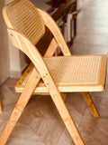 Silla Beige de madera con bejuco plegable 3 STERN (precio por 2 unidades)